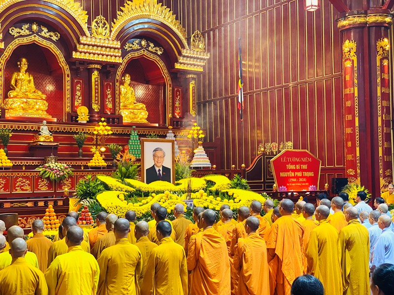 Phật giáo Quảng Ninh tưởng niệm anh linh Tổng Bí thư Nguyễn Phú Trọng 