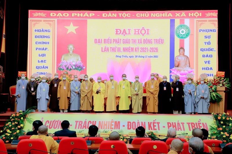 Đại hội đại biểu Phật giáo thị xã Đông Triều lần thứ III, nhiệm kì 2021 – 2026 thành công tốt đẹp 