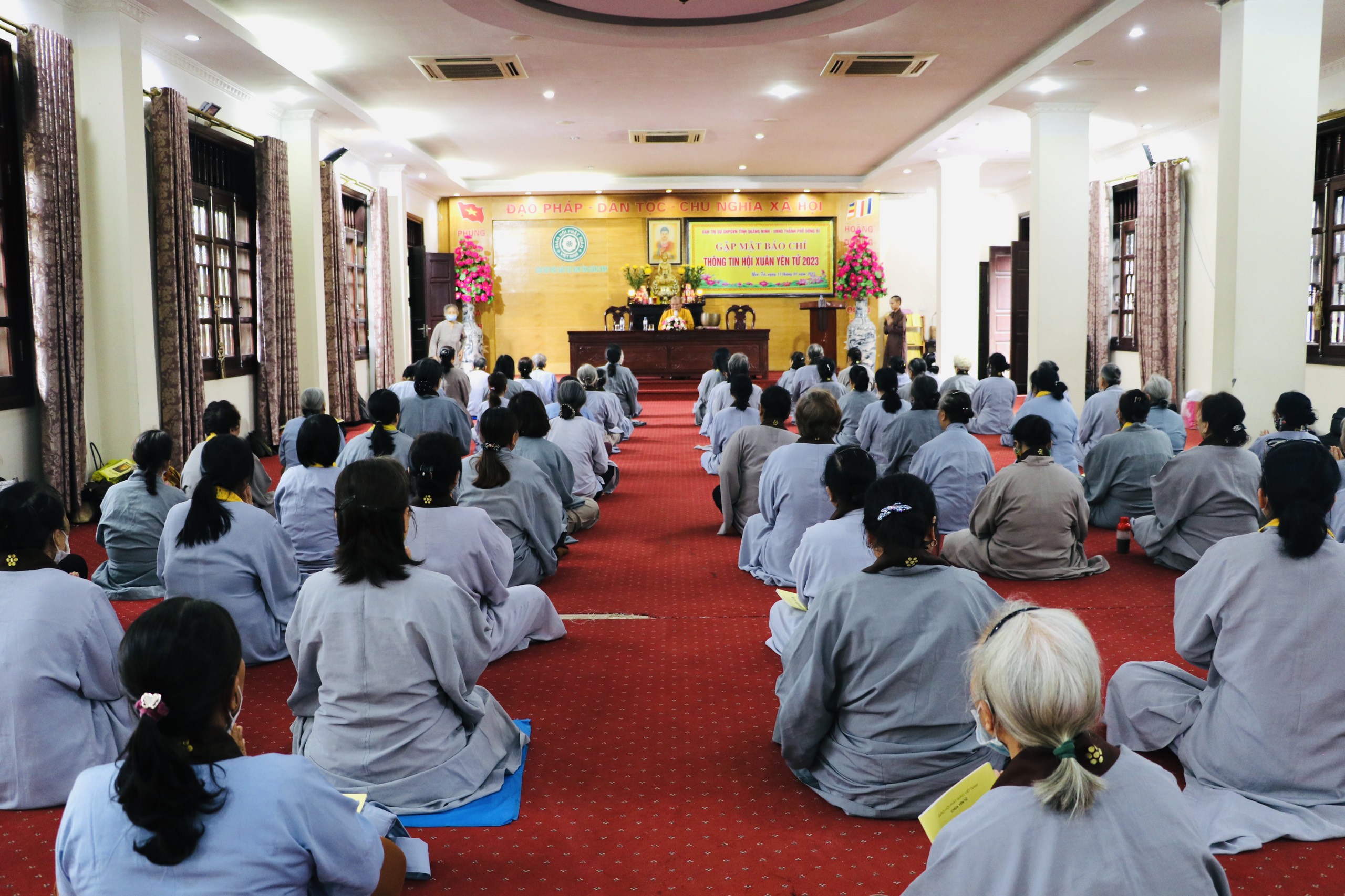 Khóa tu Bát quan trai hàng tháng tại chùa Trình Yên Tử được tổ chức trở lại 