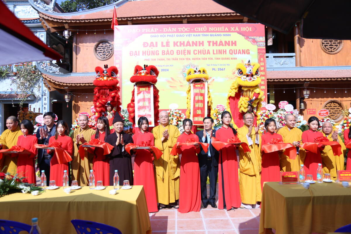 Đại lễ khánh thành ngôi Đại hùng Bảo điện chùa Linh Quang (Tiên Yên) 