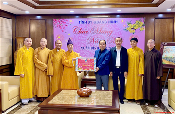 Ban Trị sự Giáo hội Phật giáo Việt Nam tỉnh chúc Tết tỉnh Quảng Ninh